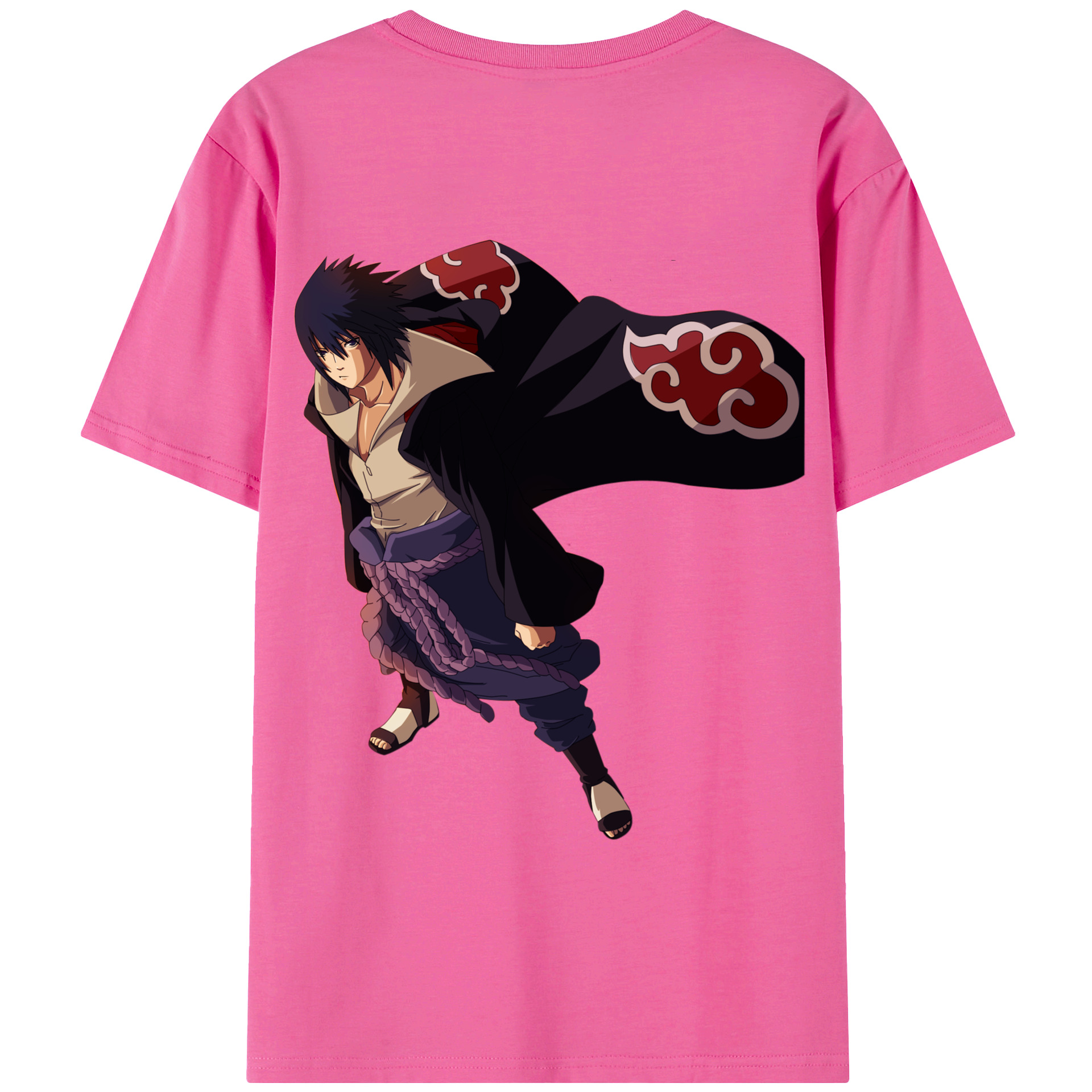 （画像用） NARUTO -ナルト- うちは サスケ Uchiha Sasuke レディース半袖Tシャツ(バックプリント)